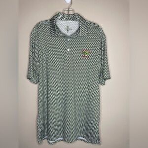 Torrey Pines 121st US Open Microprint Trees All Over Golf Polo Shirt Size Medium